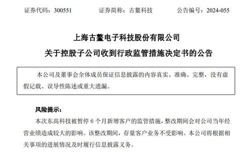 實(shí)控人剛被逮捕，古鰲科技子公司再領(lǐng)罰單 信息服務(wù)業(yè)務(wù)承壓